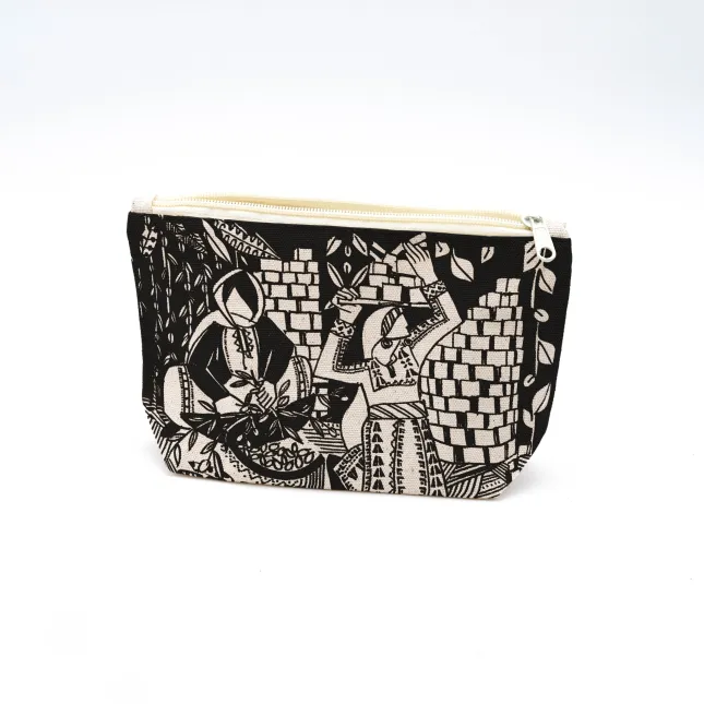 Zipped Bag with base gusset - one colour print