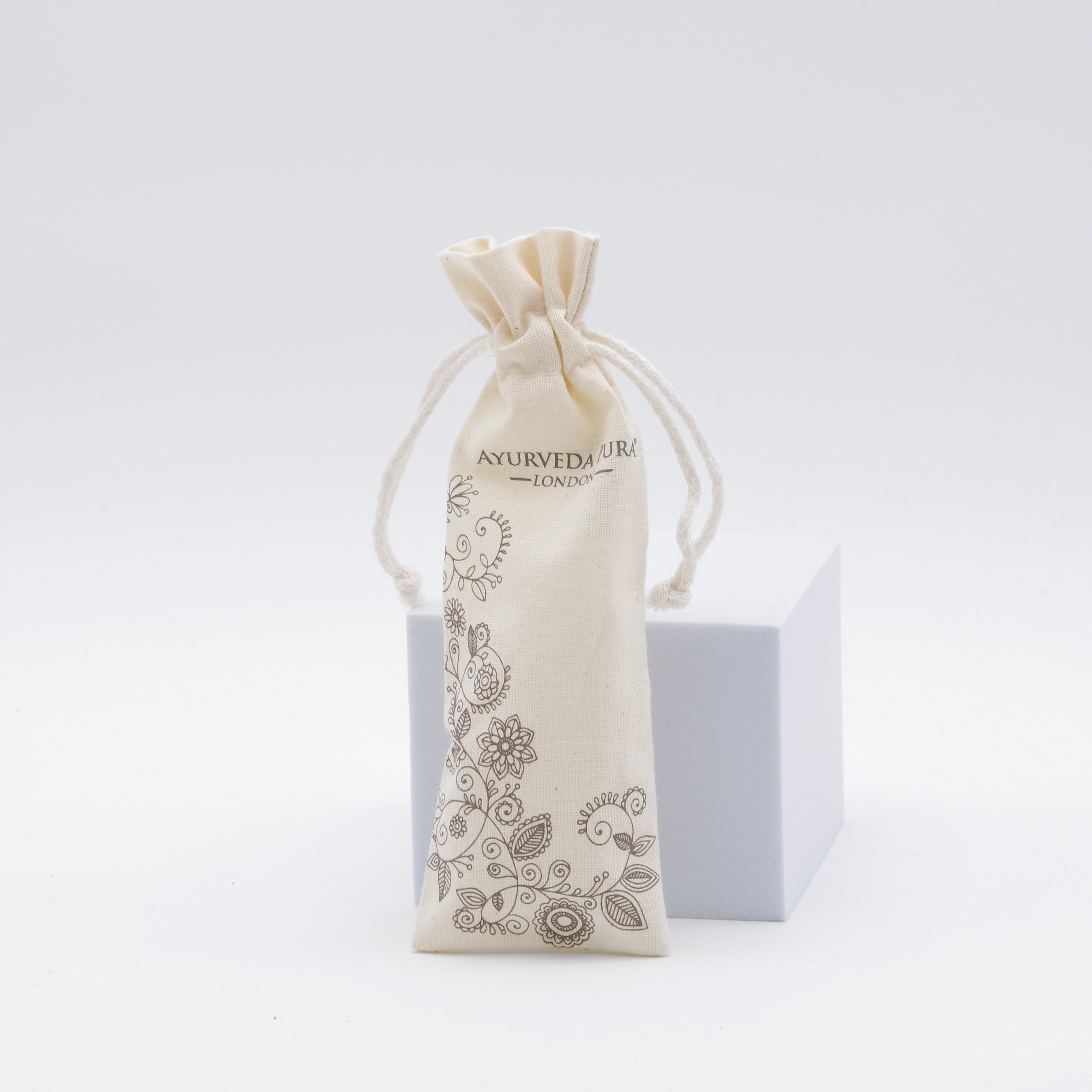 Extra Small Cotton Drawstring Bag, 7x20cm