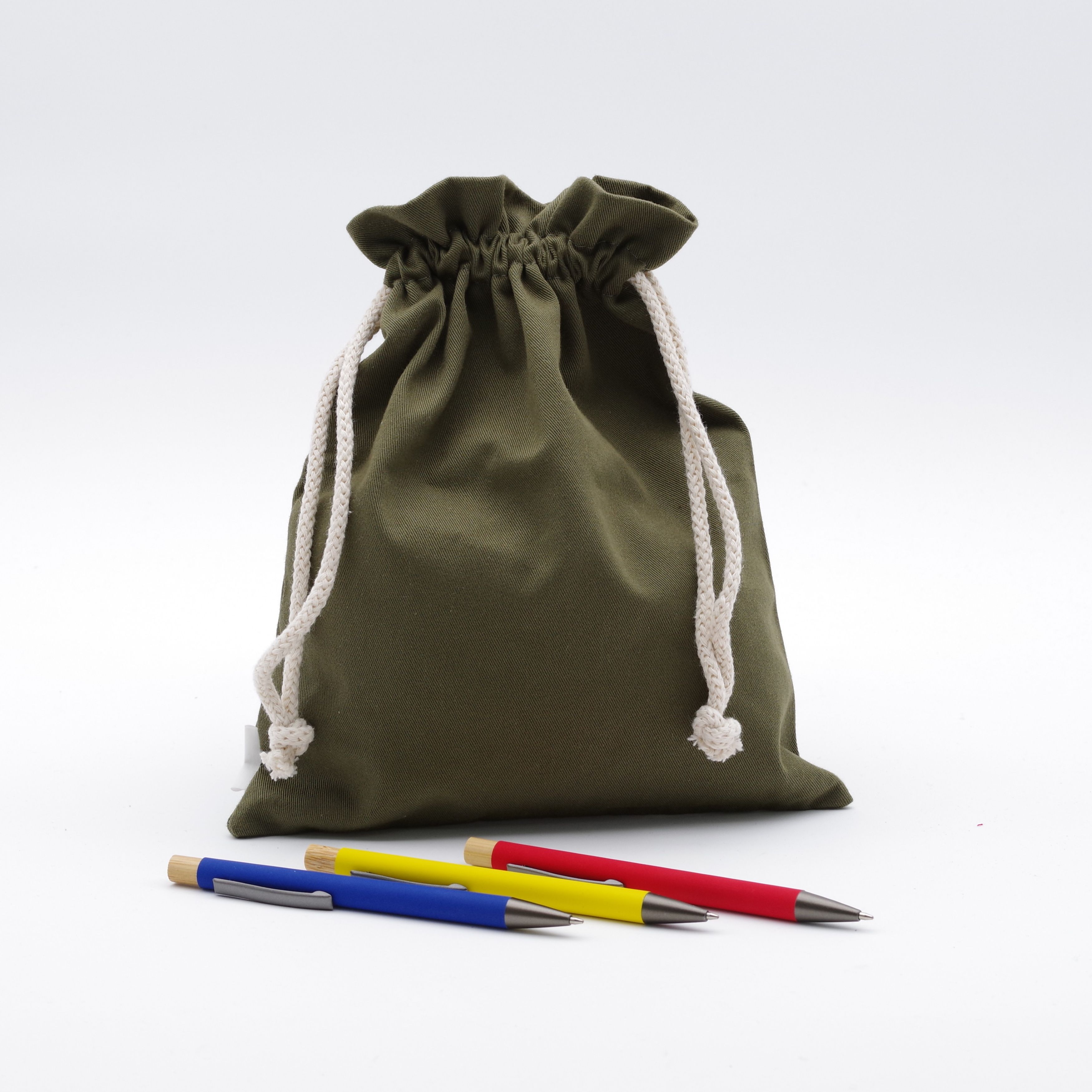 Small Cotton Drawstring Bag, 20x25cm