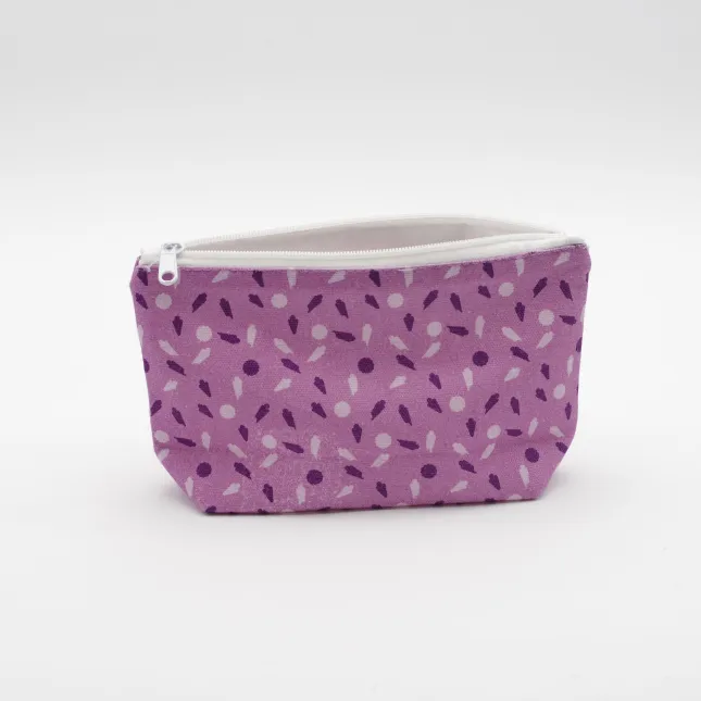 Zipped Bag with base gusset -  one colour print